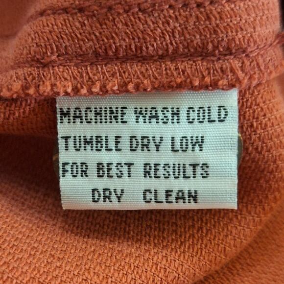 Tommy Bahama Shirt Women's Medium Blue Red 100% Silk Classic Ribbed Woven Basic - Picture 6 of 7